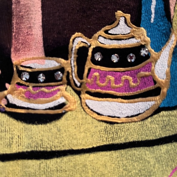 Vintage KOLORWAY hand painted long sleeve top - Picture 3 of 12